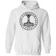 Thor Hammer Mjolnir In Circle Of Norse Runes Hoodie