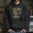 44 Years Old September 1977 Retro Awesome 44Th Birthday Hoodie Gifts for Her