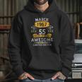 55Th Birthday Gift 55 Years Old Awesome Since March 1967 Ver2 Hoodie Gifts for Her