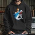 Beagle Riding Shark Jawsome Dog Lover Hoodie Gifts for Her