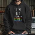 I Like Her Boobs Gift Gay Pride Lesbian Gift Graphic Design Printed Casual Daily Basic Hoodie Gifts for Her