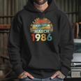 Born In March 1986 36Th Birthday Gift Retro 36 Years Old Hoodie Gifts for Her