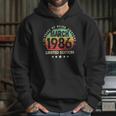 Born In March 1986 Vintage Limited Edition 35Th Birthday Hoodie Gifts for Her