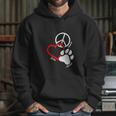 Canine Pet Rescue Cpr Peace Love Rescue With Pawprint Dog Puppy Hoodie Gifts for Her