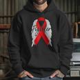 Drug Addiction Survivor Red Ribbon Recovery Hoodie Gifts for Her