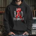 Funny Halloween Say Boo To Drugs Awareness Red Ribbon Hoodie Gifts for Her