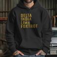 Grunt Style Delta India Lima Foxtrot Mens Maroon Hoodie Gifts for Her