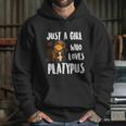 Just A Girl Who Loves Platypus Funny Platypus Costume Graphic Design Printed Casual Daily Basic Hoodie Gifts for Her