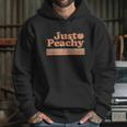 Just Peachy Retro 70S Georgia Peaches Summer Fruit Graphic Design Printed Casual Daily Basic Hoodie Gifts for Her