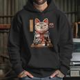 Kawaii Maneki Neko Sushi Bar Cute Sashimi Maki Roll Cat Hoodie Gifts for Her