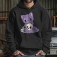 Kawaii Pastel Goth Cute Creepy Black Cat And Skull Anime Nu Hoodie Gifts for Her