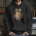 Lion Head Golden Crown Art Canvas King Hoodie Gifts for Her