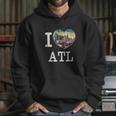 I Love Atlanta Georgia Atl Peach State Skyline Hoodie Gifts for Her