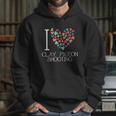 I Love Clay Pigeon Shooting Colorful Hearts Hoodie Gifts for Her