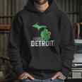 Made In Detroit Michigan State Map Motor City Area Graphic Design Printed Casual Daily Basic Hoodie Gifts for Her