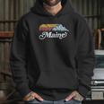 Retro Vibe Maine Vintage Mountains And Sun Hoodie Gifts for Her