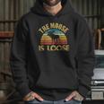 Retro Vintage Moose Is Loose Funny Moose Lover Hoodie Gifts for Her