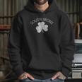 South Bronx Ny Irish Shamrock Distressed White Print Hoodie Gifts for Her