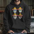 Sugar Skull Sombrero Dia De Los Muertos Mexican Day Of Dead Hoodie Gifts for Her