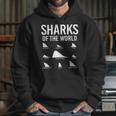 Types Of Shark Sharks Of The World Lovers Shark Fin Hoodie Gifts for Her