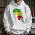 Africa Map Reggae Rasta Print Green Yellow Red Africa Pride Hoodie Gifts for Her