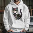 Cute Sugar Skull Mexican Cat Halloween Day Of The Dead Hoodie Gifts for Her