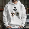 Mens Mason Scottish York Rite Masonic Black Down Hoodie Gifts for Her