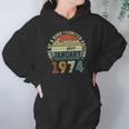 47 Years Old Birthday Gifts Awesome Since January 1974 Ver2 Hoodie Gifts for Women