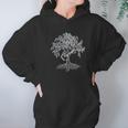 Acoustic Guita Hand Printed Willow Tree Asphalt Hoodie Gifts for Women