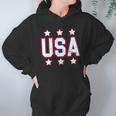 Distressed Usa Patriotic Logo Hoodie Gifts for Women