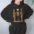 Egyptian Trinity Golden Horus Osiris And Isis Statue Hoodie Gifts for Women