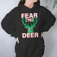 Fear The Deer Basketball Playoffs Graphic Design Printed Casual Daily Basic Hoodie Gifts for Women