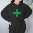 Green Medical Marijuana Cross Symbol Cannabis Medicine Hoodie Gifts for Women