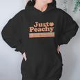 Just Peachy Retro 70S Georgia Peaches Summer Fruit Graphic Design Printed Casual Daily Basic Hoodie Gifts for Women