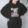 Kawaii Pink Pastel Goth Cute Creepy Teddy Bear Hoodie Gifts for Women