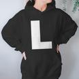 Letter L Capital Alphabet Bold Style Hoodie Gifts for Women