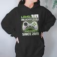 Level 10 Unlocked Awesome 2011 Video Game 10Th Birthday Gift Green Hoodie Gifts for Women