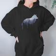 Lone Wolf Survives The Mountain Silhouette Art Hoodie Gifts for Women