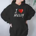 I Love Heart Molly Family Name Hoodie Gifts for Women