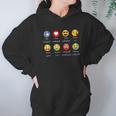 I Love Volleyball Funny Emoji Emoticons Graphic Hoodie Gifts for Women