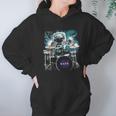 Nasa Space Drum Playing Astronaut Hoodie Gifts for Women