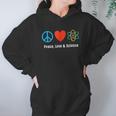 Neil De Grasse Tyson Peace Love And Science Hoodie Gifts for Women