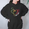 One Love Treble Bass Clef Heart Reggae Musician Hoodie Gifts for Women