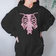 Pink Ribs Bat Pastel Goth Halloween Kawaii Skeleton Witch Hoodie Gifts for Women