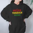 Reggae Music Peace Through Music Rastafari Rasta Geschenk Hoodie Gifts for Women