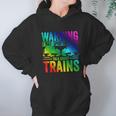 Retro Trains Gift Train Models Trainspotting Trainspotter Gift Graphic Design Printed Casual Daily Basic Hoodie Gifts for Women