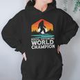 Social Distancing World Champion Funny Bigfoot Hoodie Gifts for Women