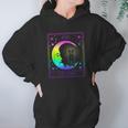 Tarot Card Crescent Moon And Cat Pastel Goth Hoodie Gifts for Women