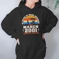 Vintage March 2001 21 Years Old Fishing Lover 21St Birthday Hoodie Gifts for Women