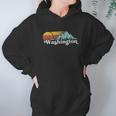 Vintage Washington State Retro Distressed Mountains Graphic Hoodie Gifts for Women